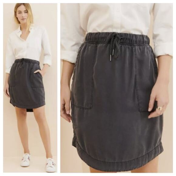Anthropologie Women's Klara Utility Mini Skirt Slate Gray Size M - Picture 2 of 8